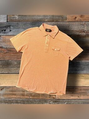 DOUBLE RL RALPH LAUREN RRL STRIPE POLO SHIRT- MEN’S SIZE LARGE